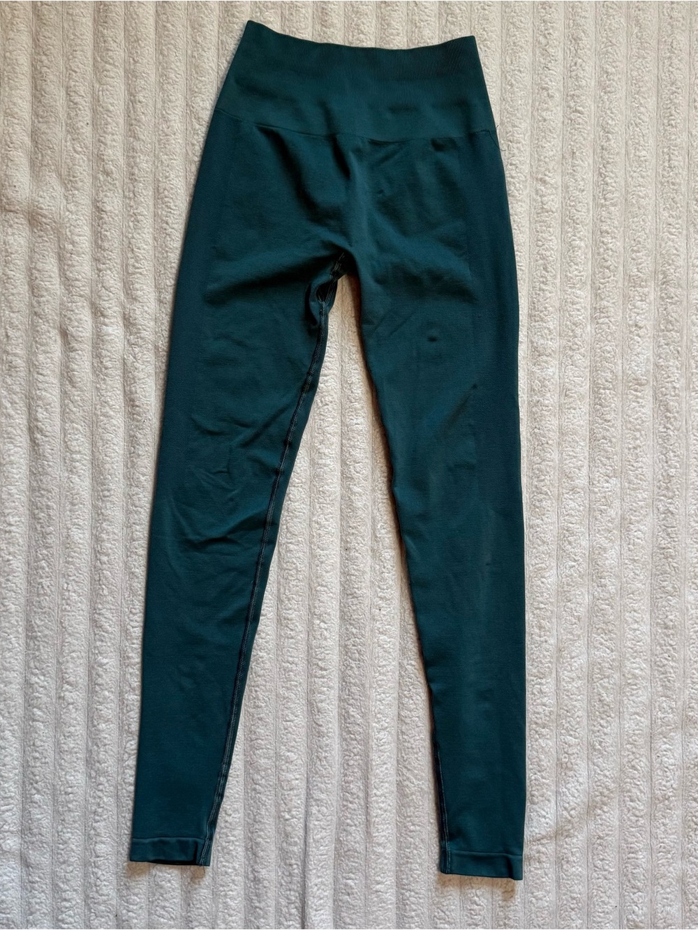 Alphalete Seamless Gym Leggings Dark Teal Green Scrunch Butt High Waist XS - Picture 2 of 5